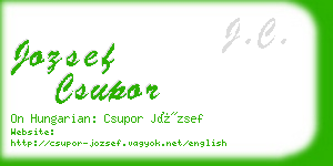 jozsef csupor business card